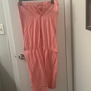 Size medium pink linen wide leg pant.